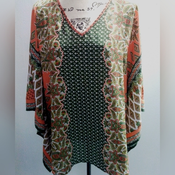 Daisy - Poncho style boho top - Cobalt blue